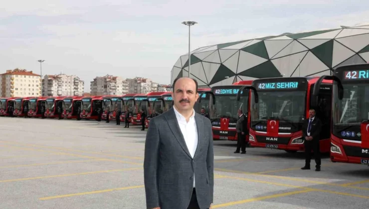 Konya Büyükşehir Belediyesi 53 Yeni Otobüsü Tanıttı