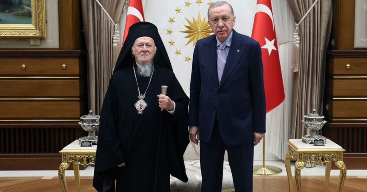 Cumhurbaşkanı Erdoğan, Fener Rum Patriği Bartholomeos’u kabul etti