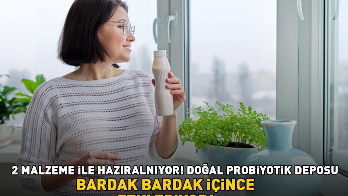 Doğal Probiyotik Deposu! 2 Malzeme İle Hazırlanıyor: Bardak Bardak İçince Etki Ediyor!